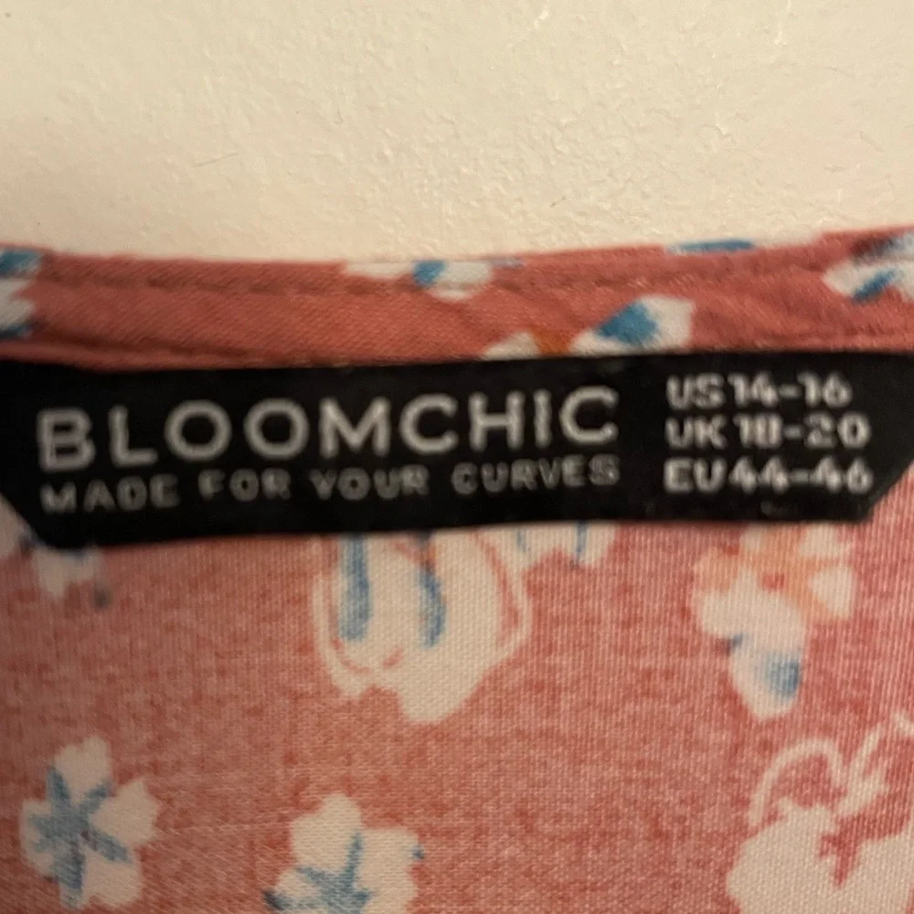 BloomChic Floral Maxi Dress - Terracotta and Blue Size 14/16 Boho - Picture 9 of 12